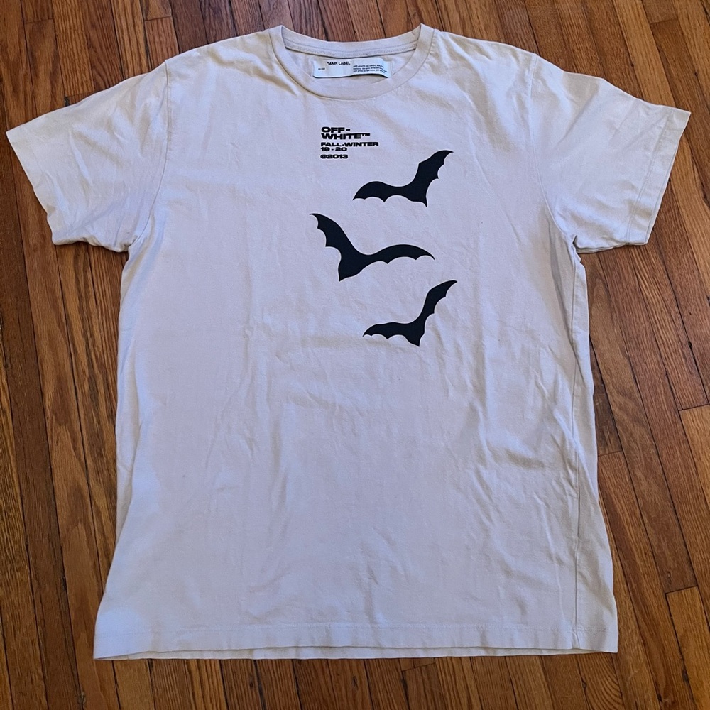 Off-White Virgil Abloi Cream Bat Wings Tee